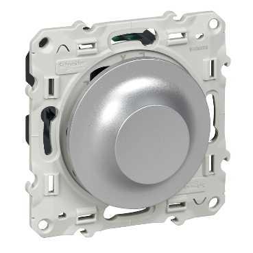 Schneider Electric ODACE Алюминий Диммер механизм поворотный 9-100ВА S53R518