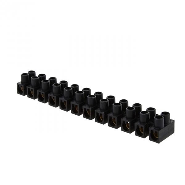 Клеммная колодка 16mm 30А полистирол черная (уп.10шт.) EKF