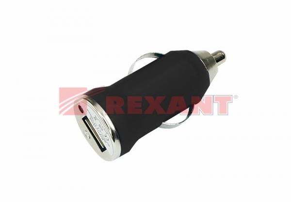Автозарядка в прикуриватель USB small (АЗУ) (5V, 1 000mA) черная блистер 18-1930
