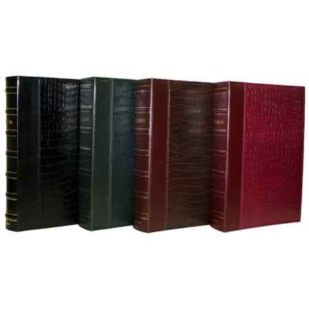 Фотоальбом Hofmann 1841 400ф. 10х15 черные страницы, обложка под кожу крокодила