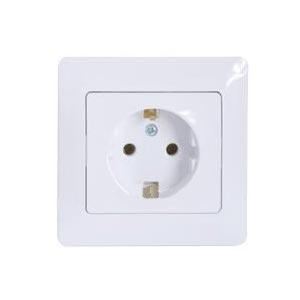 Schneider Electric Glossa  Белый Розетка с заземляющими контактами в сборе с рамкой IP20 скрытая установка GSL000142