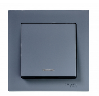 Schneider Electric AtlasDesign Грифель  Выключатель 1-клавишный с подсветкой схема 1а, 10АХ, механизм ATN000713
