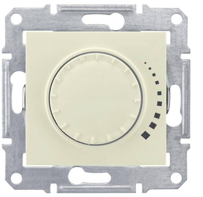 Schneider Electric Sedna  Бежевый Диммер механизм поворотный индуктивный 230В,  60-325 Вт/ВА IP20 скрытая установка SDN2200447