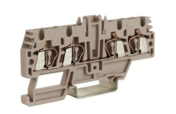 Проходной зажим 2,5 кв.мм серый 2 ввод/2 вывода DKC ZHM520GR HMM.2/2+2GR,