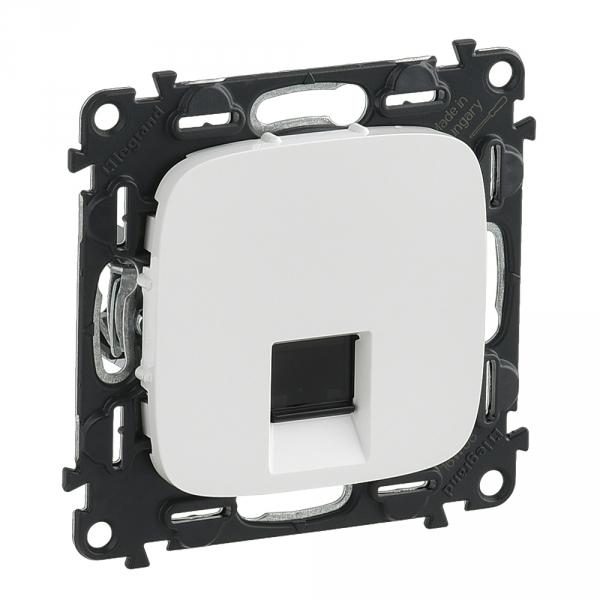 Legrand  Valena  ALLURE Белый Розетка информационная 1-местная RJ45 Кат.5е UTP. С лицевой панелью 753740