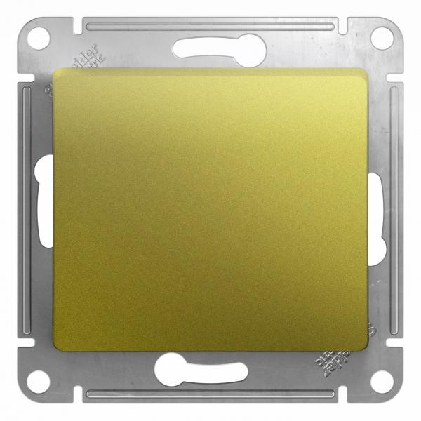 Schneider Electric Glossa Фисташковый Кнопка нажимная, схема 1, 10AX, механизм IP20 скрытая установка GSL001015