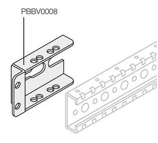 Уголок для вертик. шин сбоку шкафа (8шт) ABB 1STQ007430A0000