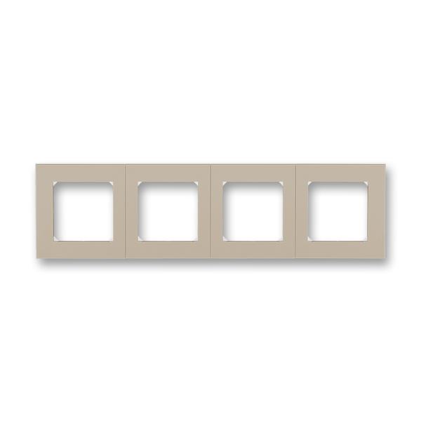 ABB  Levit  Кофе макиато/Белый Рамка 4-местная 2CHH015040A6018