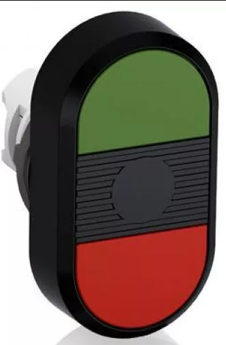 Кнопка двойная ABB MPD4-11G зеленая линза   /1SFA611133R1102/