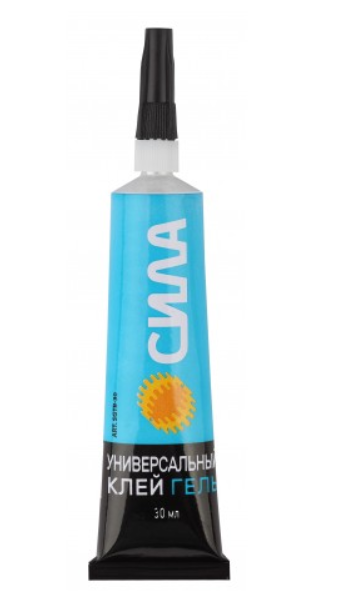 Универсальный клей Сила SGTB-30 Гель прозрачный 30  мл  в шоу-боксе
