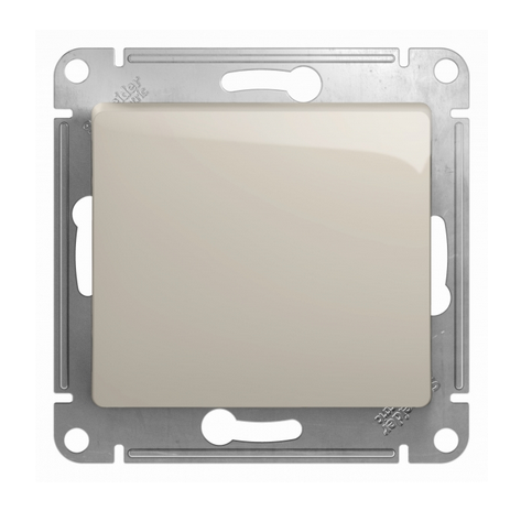 Schneider Electric Glossa Молочный Кнопка нажимная схема 1, 10AX, механизм IP20 скрытая установка GSL000915