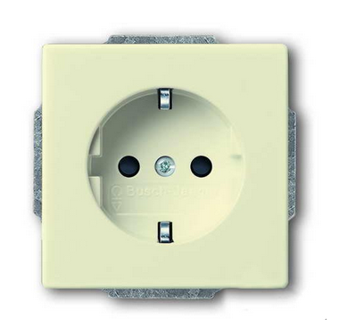 ABB  Solo/Future, savanne Слоновая Кость Розетка Schuko 16А 250В  с защитными шторками  /2013-0-5376//2CKA002013A5376/