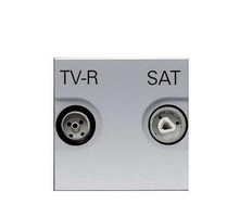 ABB  Zenit  Серебристый Розетка TV-R-SAT оконечная с накладкой  /N2251.7 PL//2CLA225170N1301/