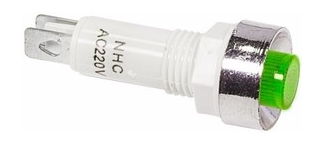 Индикатор c отражателм  Ø10  220V зеленый  (RWE-209)  REXANT 36-4752
