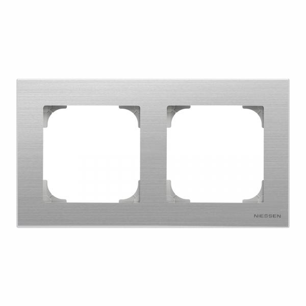 ABB  SKY Нержавеющая Сталь Рамка 2-местная  /2CLA857200A1401/