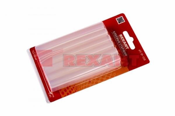 Клеевые стержни 11/100мм  прозрачный  (12шт/уп)  блистер  REXANT 09-1220