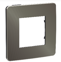 Schneider Electric Unica NEW Studio Metal Никель/Антрацит Рамка 1-местная NU280253