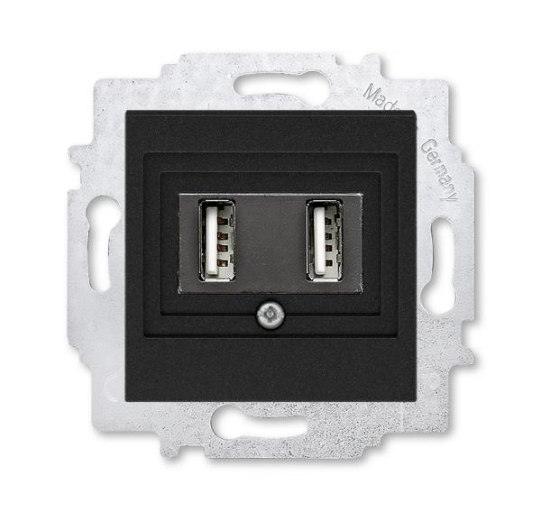 ABB  Levit  Антрацит Зарядка USB 2-местная, 2CHH290040A6063
