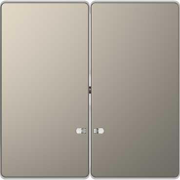 Schneider Electric  MERTEN  D-Life  Никель  Клавиша 2-местная с линзой для LED модуля MTN3420-6050