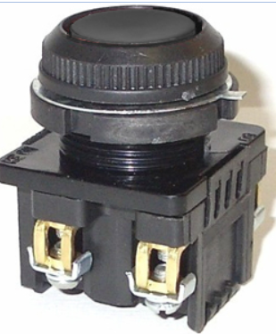 КЕ-181 У2 исп.2, черный, 1з+1р, цилиндр, IP54, 10А ,660В, выключатель кнопочный  (ЭТ)