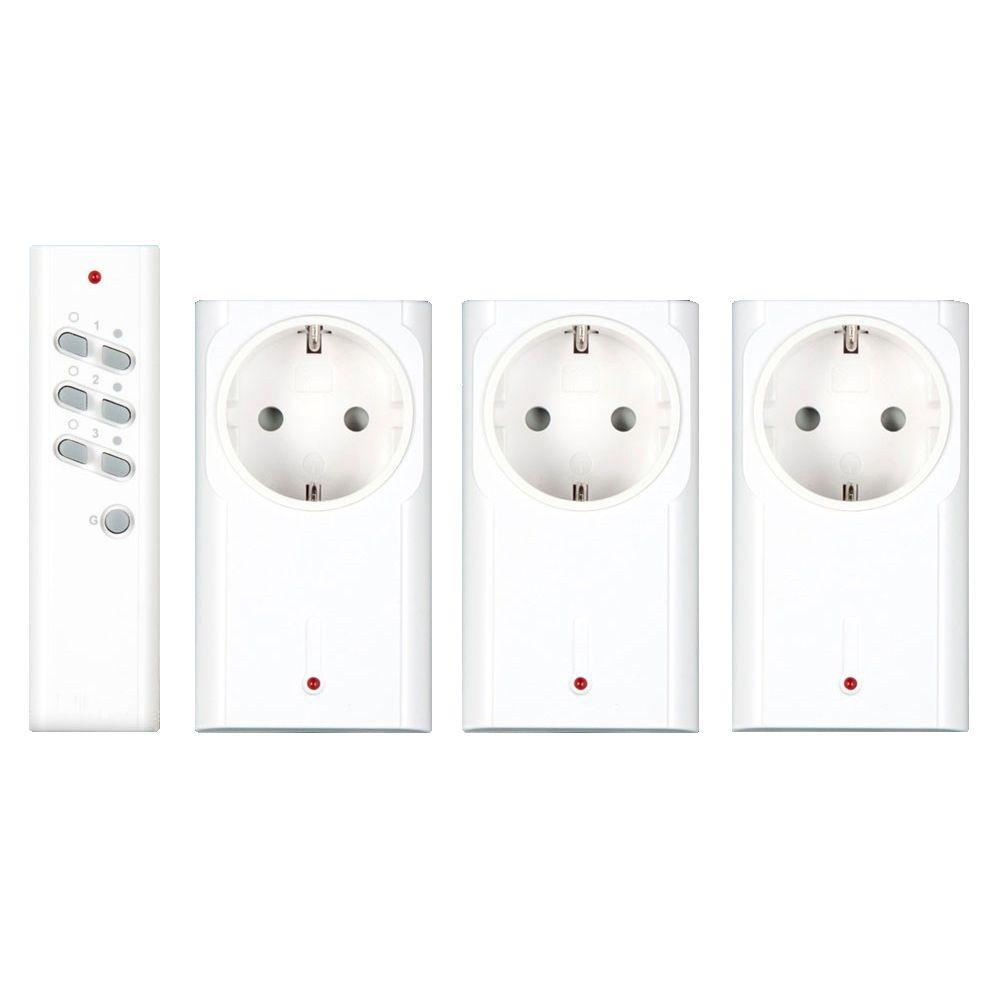 Умный дом Набор CoCo Пульт дистанционного управления+3 радиоадаптера для розетки, макс. 1кВт APA3-1500R 71066 3