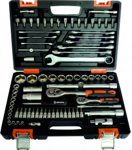 Набор инструментов 82 предметов 1/2", 1/4",  CrV, пластиковый кейс  // Вихрь