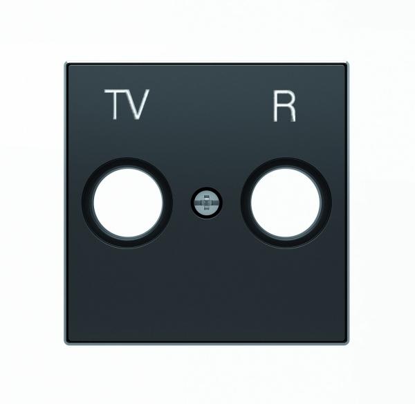 ABB Накладка для TV-R розетки, серия SKY, цвет чёрный бархат /2CLA855000A1501/