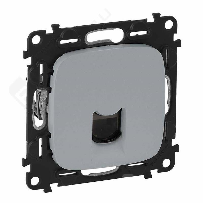 Legrand  Valena  LIFE  Алюминий Розетка компьютерная 1-местная RJ45 категория 5е UTP скрытая установка IP20 / 753640