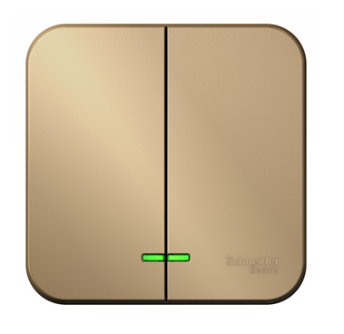 Schneider Electric  BLANCA  Титан  Выключатель 2-клавишный (cхема.5) 10А, 250B, открытая установка BLNVA105004