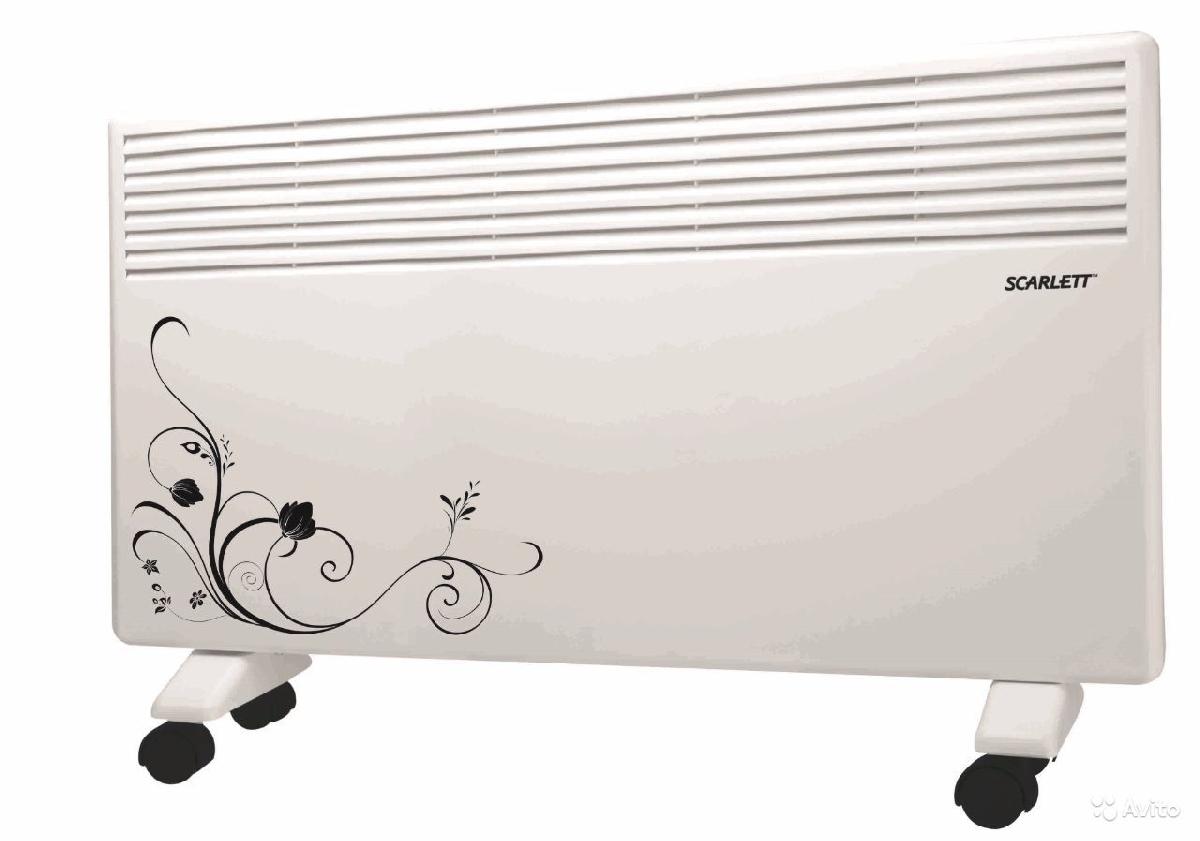 Конвектор SCARLETT SC-2159, 1500Вт , (до 20кв. м.)  механич. термостат, 2 режима, отключение при перегреве или падении   белый