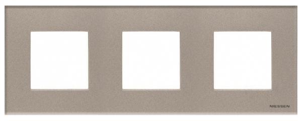 ABB  Zenit  Стекло Брызги Шампанского Рамка 3-местная 2-модуля N2273 CH/2CLA227300N3901/