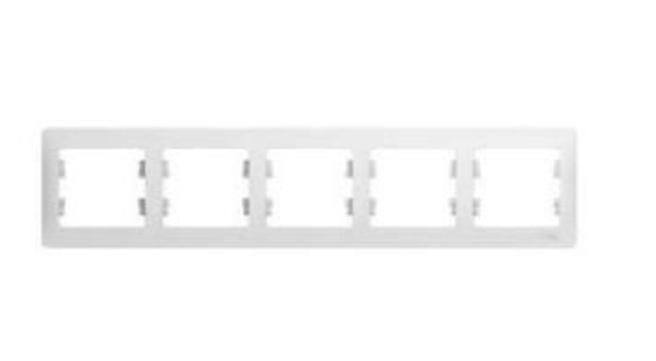 Schneider Electric Glossa  Белый Рамка 5-местная горизонтальная IP20 скрытая установка GSL000105