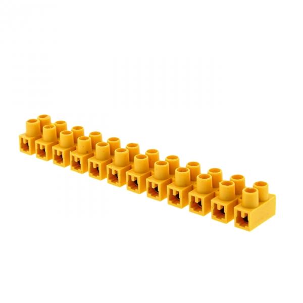 Клеммная колодка 14mm 20А полистирол желтая (уп.10шт.) EKF