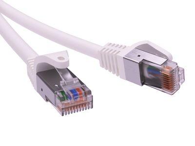 Патч-корд экранированный CAT5E F/UTP 4х2, LSZH, белый, 10.0м