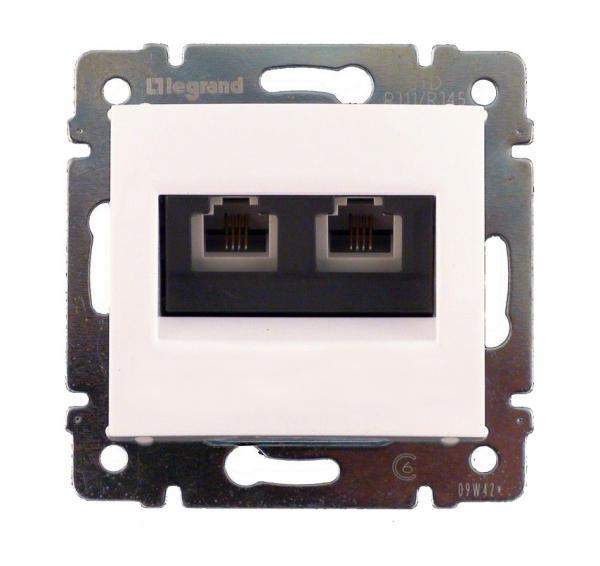 Legrand Valena  Слоновая Кость Розетка механизм RJ11RJ45 UTP категория 6 774180 694260 индивидуальная упаковка DIY