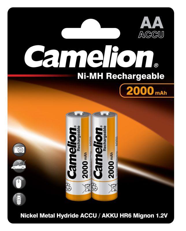 Аккумулятор AA/R6 NI-MN 2000мА.ч BP-2 металлик (блист.2шт) Camelion 3504