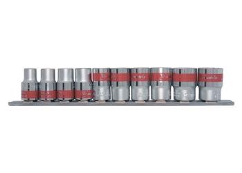 Набор торцевых головок MATRIX 3/8", универсальный, 8-19мм, Spline, 10шт., CrV,  13593