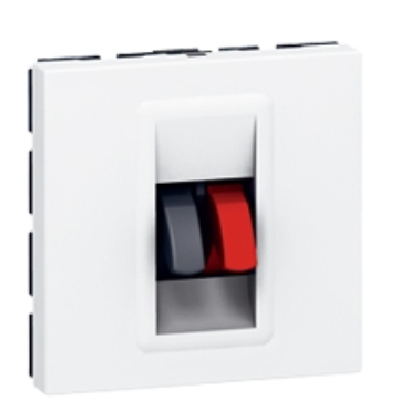 Legrand  Mosaic  Белый  Розетка колонки (2 модуля) 078751