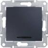 Schneider Electric Sedna Графит Выключатель механизм 1-клавишный с синей подсветкой 10А IP20 скрытая установка SDN1400170