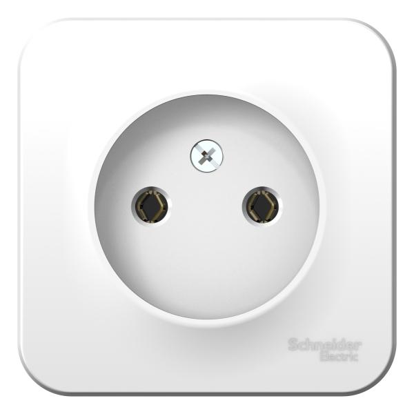 Schneider Electric  BLANCA  Белый  Розетка без заземляющих контактов без шторок монтажная  пластина, 16А, 250В, открытая установка BLNRA000121
