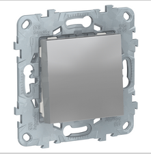 Schneider Electric Unica NEW Алюминий Выключатель 1-клавишный, схема 1, 10 АХ, 250 в, NU520130
