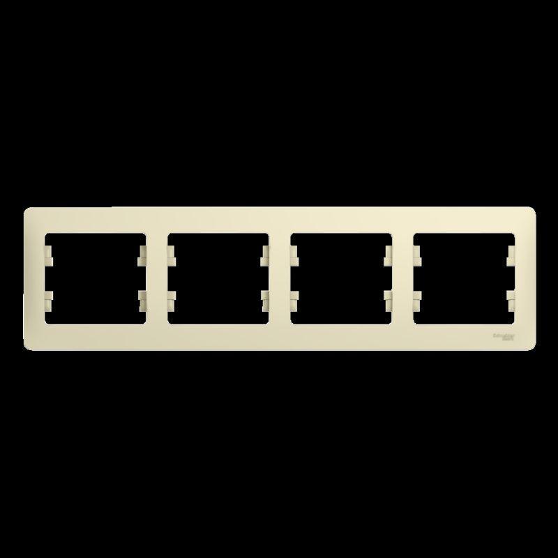 Рамка 4-м Glossa горизонт. беж. SchE GSL000204