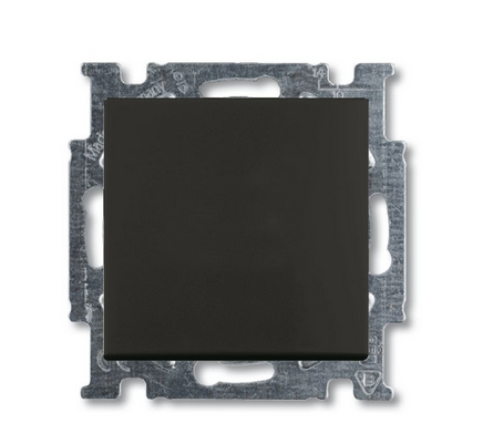 ABB Basic 55 chteau-black Переключатель Механизм 1-клавишный, 1-полюсный с клавишей