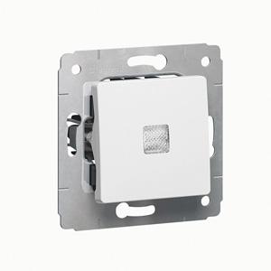Legrand  Cariva  Белый Кнопка механизм 1-клавишный с подсветкой 10А, скрытая установка, IP20 /773613