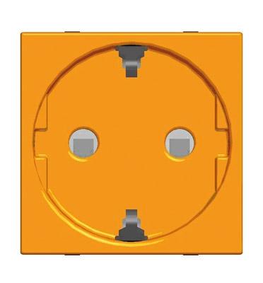ABB  Zenit  Оранж. Розетка SCHUKO с заземл для специальных сетей, со шторками 16А / 250В,  /N2288 NA//2CLA2288 2CLA228800N9001