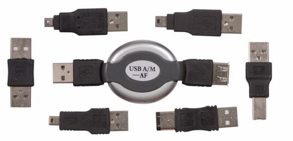 Набор USB  6 переходников + удлинитель  (тип3)  REXANT 18-1203