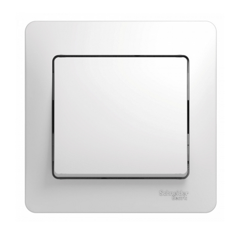 Schneider Electric Glossa  Белый Выключатель 1-клавишный схема 1, в сборе с рамкой IP20 скрытая установка GSL000112