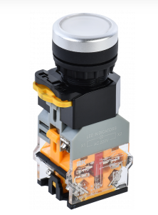 Кнопка D8-11D d=22мм 1з+1р с подсветкой белая IEK