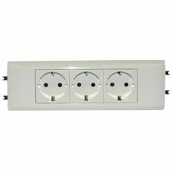 Розетка DLP65 немецкий стандарт 3X2К+З без зажимов Legrand  Mosaic   077433