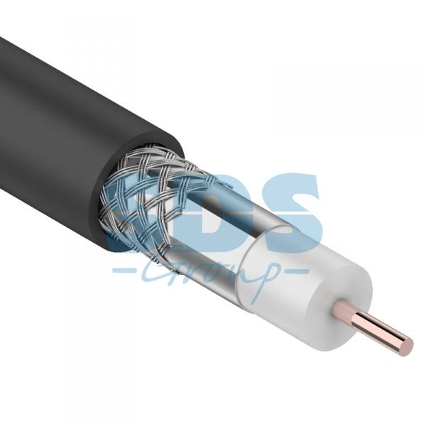 Кабель RG-6U (75 Ом), CCS/Al/Al, 48%, (бухта 100м), черный (OUTDOOR)  PROconnect 01-2205-1